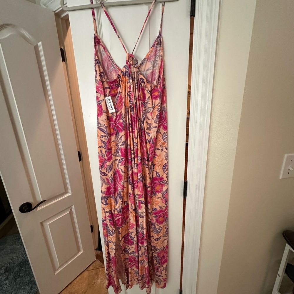 Old Navy Floral Dress with Pink and Orange